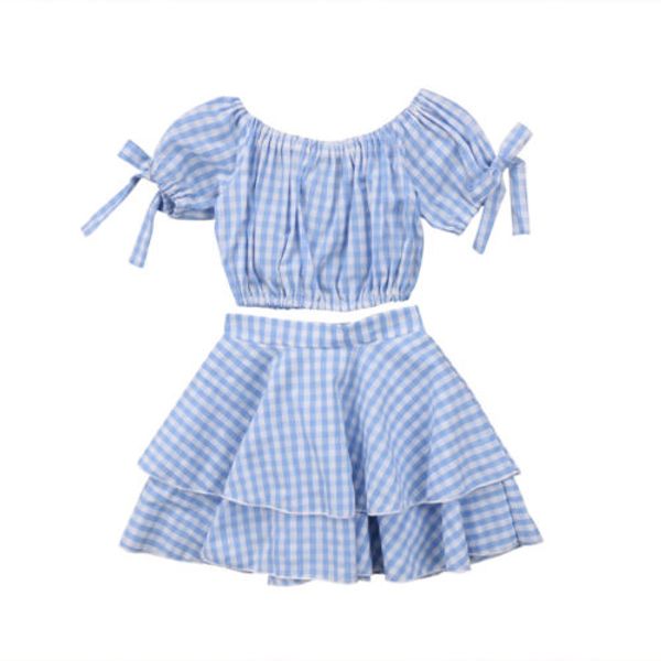 дети baby girl plaid off shoulder crop top + мини-юбка одежда нижнее лето 2pcs kid девочки одежда set, White
дети baby girl plaid off shoulder crop top + мини-юбка одежда нижнее лето 2pcs kid девочки одежда set, White