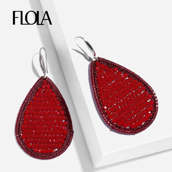flola teardrop red lott earrings for woman handmade resin beads drop earrings statement za large oorbellen hangers ersp27, Silver
flola teardrop red lott earrings for woman handmade resin beads drop earrings statement za large oorbellen hangers ersp27, Silver