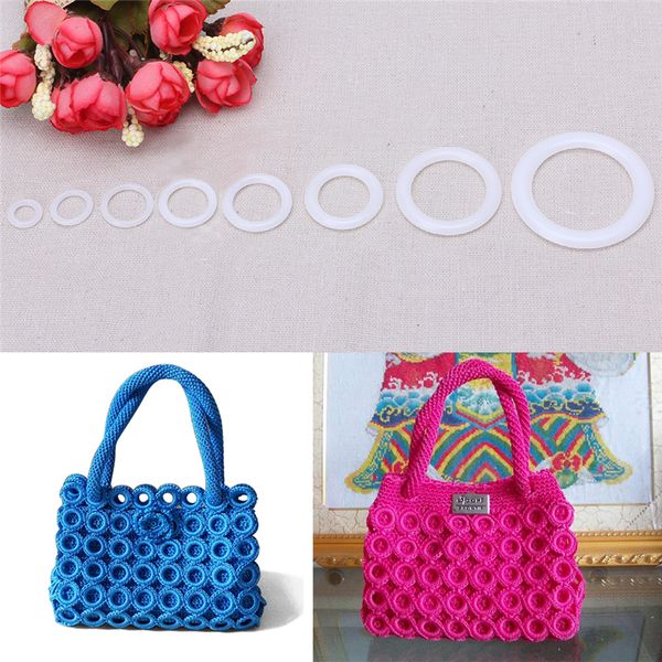 

plastic diy crochet ring circle hook craft tool accessory for handbag car seat manual handbag material plastic ring hook 2017, Black