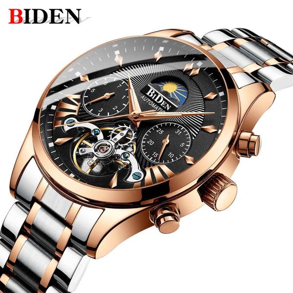 automatic mechanical watch men watch biden multifunction chronograph stainless steel clock luminous gifts wristwatches for mens, Slivery;brown
automatic mechanical watch men watch biden multifunction chronograph stainless steel clock luminous gifts wristwatches for mens, Slivery;brown