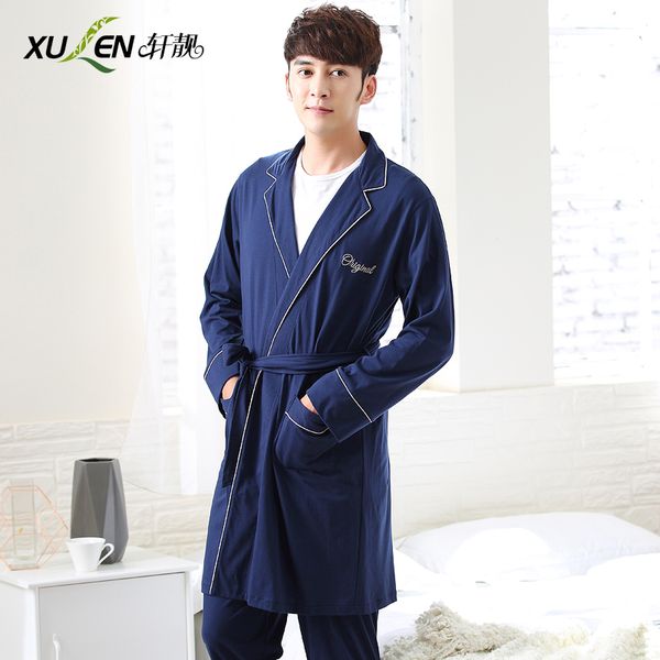 men modal robe set long sleeve bathrobe spring pajamas male dressing gown home sleep and lounge kimono nightwear, Black;brown
men modal robe set long sleeve bathrobe spring pajamas male dressing gown home sleep and lounge kimono nightwear, Black;brown