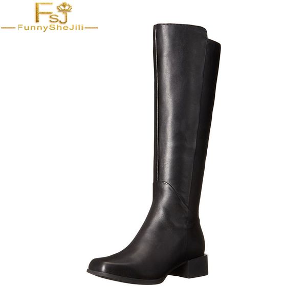 fsj fashion 2018 handmade warm winter luxury band med square knee high side zippers thick plush boots casual dress shoes size 16, Black
fsj fashion 2018 handmade warm winter luxury band med square knee high side zippers thick plush boots casual dress shoes size 16, Black
