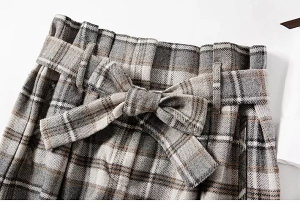 women plaid wide leg pants with belt autumn winter casual loose trousers, Black;white
women plaid wide leg pants with belt autumn winter casual loose trousers, Black;white