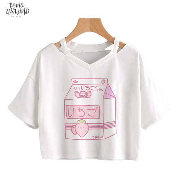 new womens t shirt summer v neck harajuku short tee love heart milk letter box printed short sleeve crop strawberry fashion, White
new womens t shirt summer v neck harajuku short tee love heart milk letter box printed short sleeve crop strawberry fashion, White