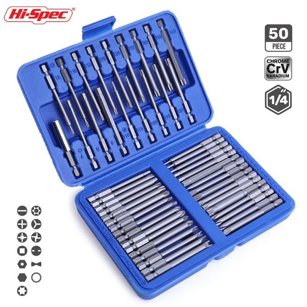 hi-spec 50pc 75mm extra long reach bit set screwdriver bits torx hex spline brocas destornillador parafusadeira hand tool
hi-spec 50pc 75mm extra long reach bit set screwdriver bits torx hex spline brocas destornillador parafusadeira hand tool