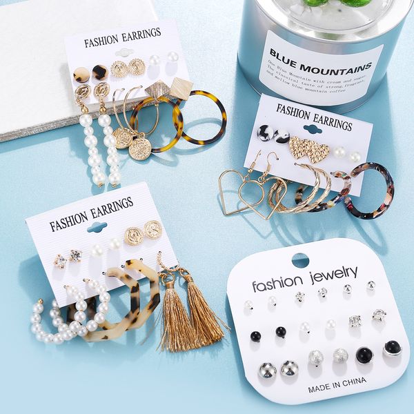 17km fashion pearl stud earrings for women big gold vintage earrings set 2019 boho style earring set geometric fashion jewelry, Golden;silver
17km fashion pearl stud earrings for women big gold vintage earrings set 2019 boho style earring set geometric fashion jewelry, Golden;silver