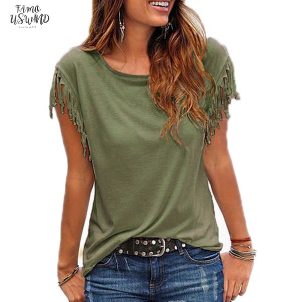 oufisun 2020 summer fashion women t shirt patchwork solid color tassel short sleeve casual o neck womens clothing t shirts, White
oufisun 2020 summer fashion women t shirt patchwork solid color tassel short sleeve casual o neck womens clothing t shirts, White
