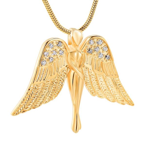 x082 white clear crystals inlay angel wing cremation necklace women gift locket with hole keep loved ones ashes safe, Silver
x082 white clear crystals inlay angel wing cremation necklace women gift locket with hole keep loved ones ashes safe, Silver