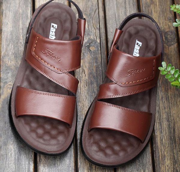 men sandals genuine split leather men beach shoes brand casual shoes slippers sneakers summer flip flops, Black
men sandals genuine split leather men beach shoes brand casual shoes slippers sneakers summer flip flops, Black