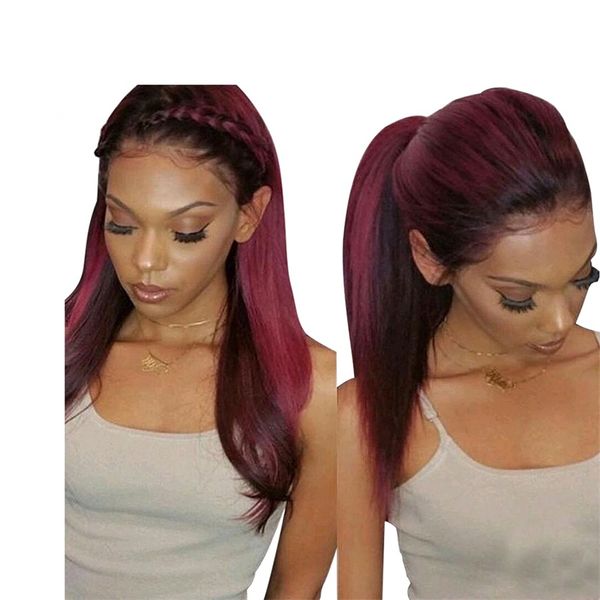 ombre color t1b/burgundy lace front human hair wigs with baby hair straight brazilian remy hair full lace wigs pre-plucked, Black;brown
ombre color t1b/burgundy lace front human hair wigs with baby hair straight brazilian remy hair full lace wigs pre-plucked, Black;brown