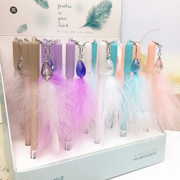 1pc cute feather pens pendant neutral pens kawaii crystal gel for kids gift school office supplies stationery
1pc cute feather pens pendant neutral pens kawaii crystal gel for kids gift school office supplies stationery