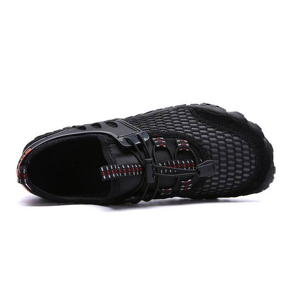 summer sandals men water shoes quick drying beach barefoot aqua shoes outdoor slip-on mesh sneakers plus size aquaschuhe, Black
summer sandals men water shoes quick drying beach barefoot aqua shoes outdoor slip-on mesh sneakers plus size aquaschuhe, Black