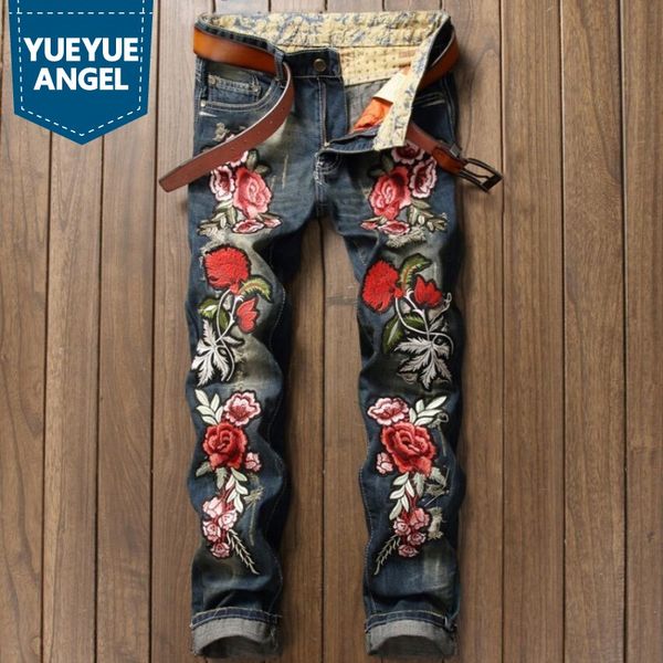 men's jeans big size 28-38 blue men fashion floral embroidery slim fit straight hombre casual flower pattern punk
men's jeans big size 28-38 blue men fashion floral embroidery slim fit straight hombre casual flower pattern punk