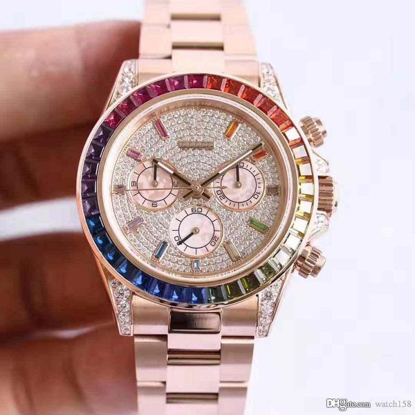 r78new men's watch diamond ring fashion diamond dial bracelet folding buckle men's 3 dial work function watches, Slivery;brown
r78new men's watch diamond ring fashion diamond dial bracelet folding buckle men's 3 dial work function watches, Slivery;brown
