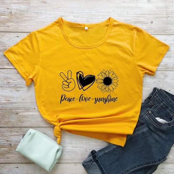 women's t-shirt peace love sunshine sunflower graphic shirts sunmmer tee women casual 100%cotton grunge aesthetic, White
women's t-shirt peace love sunshine sunflower graphic shirts sunmmer tee women casual 100%cotton grunge aesthetic, White
