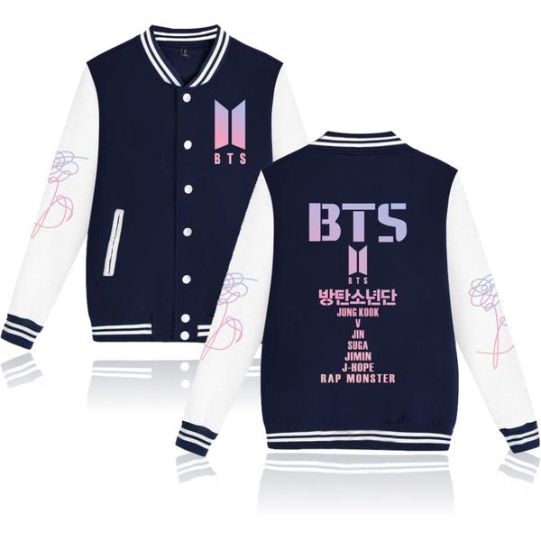 

2018 kpop bts baseball jackets men/women winter jackets and coats bts k pop bangtan boys young forever xxs-xxxxl plus size, Black;brown