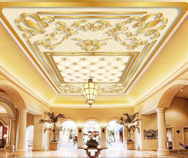 luxury gold european pattern border soft pack ceiling mural 3d ceilings
luxury gold european pattern border soft pack ceiling mural 3d ceilings