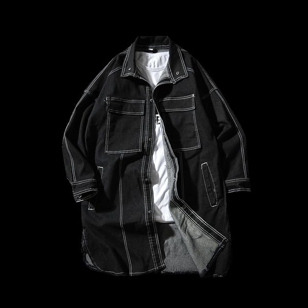 men's fashion denim long trench denim hip-hop coats & jackets new male solid outwear long cowboy jackets trench, Tan;black
men's fashion denim long trench denim hip-hop coats & jackets new male solid outwear long cowboy jackets trench, Tan;black
