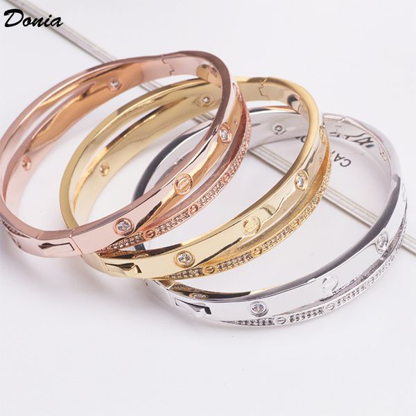 donia jewelry party euro american fashion card series large classic micro inlaid zirconia bracelet women's bracelet birthday christmas, Black
donia jewelry party euro american fashion card series large classic micro inlaid zirconia bracelet women's bracelet birthday christmas, Black