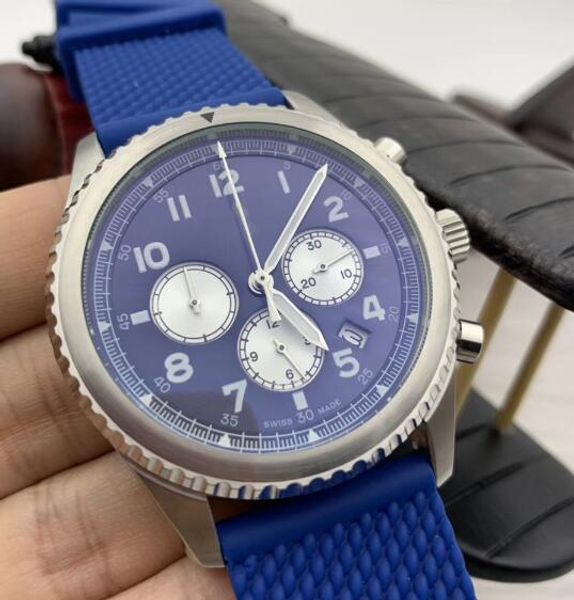 sport style quartz watch mens watches chronograph aviator 8 curtiss 1884 blue dial contrasting subdials light blue rubber band wristwatches, Slivery;brown
sport style quartz watch mens watches chronograph aviator 8 curtiss 1884 blue dial contrasting subdials light blue rubber band wristwatches, Slivery;brown