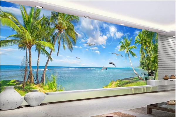 3d wallpaper custom p mural beautiful sea view dolphins bay mediterranean coconut tree living room wall home decor wall art pictures
3d wallpaper custom p mural beautiful sea view dolphins bay mediterranean coconut tree living room wall home decor wall art pictures