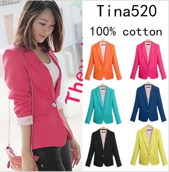 xs to xxl plus size design outwear slim fitness womens long sleeve candy color blazer casual jacket suit coat, White;black
xs to xxl plus size design outwear slim fitness womens long sleeve candy color blazer casual jacket suit coat, White;black