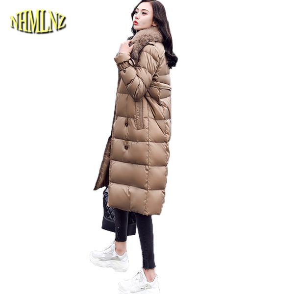 new style slim coats women 2019 winter warm white duck down jacket fur collar long coats female outwear qa30, Black
new style slim coats women 2019 winter warm white duck down jacket fur collar long coats female outwear qa30, Black