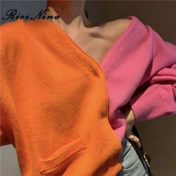 ricinina sweater cardigan women long sleeve v neck buttons pocket patchwork oversized sweaters cardigan for women spring 2020, White
ricinina sweater cardigan women long sleeve v neck buttons pocket patchwork oversized sweaters cardigan for women spring 2020, White