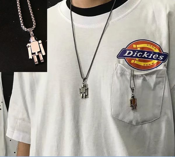 fashion personality robot necklace net red hip hop titanium steel pendant accessories men and women tide models sale, Silver
fashion personality robot necklace net red hip hop titanium steel pendant accessories men and women tide models sale, Silver