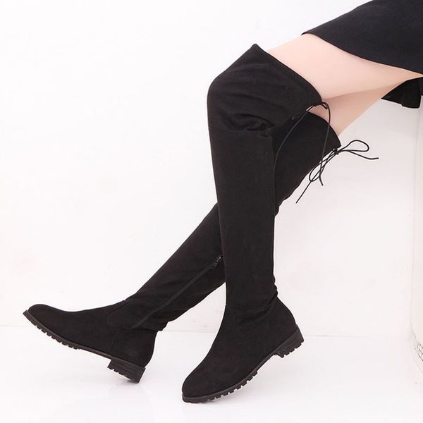 women boots over-the-knee boots flat shoes woman winter women shoes high ladies female booties plus size, Black
women boots over-the-knee boots flat shoes woman winter women shoes high ladies female booties plus size, Black