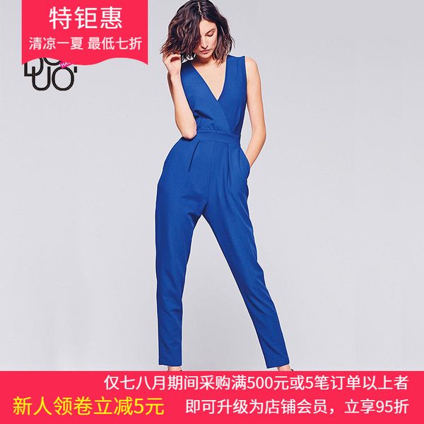haoduoyi2019 summer wear new style fashion simple deep v-neck back bow lace-up one-piece trousers, Black;white
haoduoyi2019 summer wear new style fashion simple deep v-neck back bow lace-up one-piece trousers, Black;white