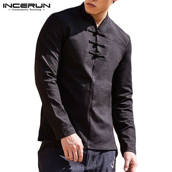incerun chinese style men solid v neck long sleeve retro shirt fashion joker buckle autumn casual loose cotton mens blouse 2019, White;black
incerun chinese style men solid v neck long sleeve retro shirt fashion joker buckle autumn casual loose cotton mens blouse 2019, White;black