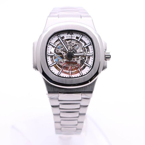 aehibo hollowed-out mens watches automatic watch oval skeleton white dial transparent movement back sapphire folding buckle wristwaches, Slivery;brown
aehibo hollowed-out mens watches automatic watch oval skeleton white dial transparent movement back sapphire folding buckle wristwaches, Slivery;brown