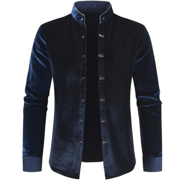 vintage mens designer shirt long sleeve mandarin collar males shirts solid color mens autumn casual shirts, White;black
vintage mens designer shirt long sleeve mandarin collar males shirts solid color mens autumn casual shirts, White;black