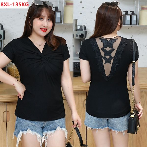 women's t-shirt summer lace tshirt women large size v-neck dress creativity oversize 6xl 8xl 7xl korea style high streetwear tees loose, White
women's t-shirt summer lace tshirt women large size v-neck dress creativity oversize 6xl 8xl 7xl korea style high streetwear tees loose, White