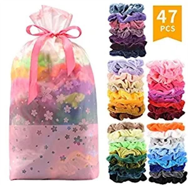 47 pcs women headband with bag velvet hair scrunchies velvet elastic hair bands scrunchy for women or girls accessories #h3, Brown
47 pcs women headband with bag velvet hair scrunchies velvet elastic hair bands scrunchy for women or girls accessories #h3, Brown