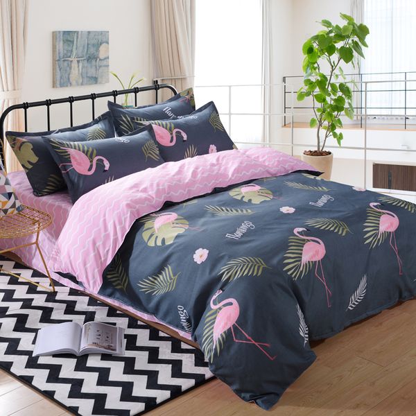 navy blue polyester fabric duvet cover set size pink flamingo printing quilt cover sets 4pcs beddings and bedclothes
navy blue polyester fabric duvet cover set size pink flamingo printing quilt cover sets 4pcs beddings and bedclothes