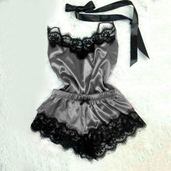 s-xl size women's sleepwear satin pajama set black lace v-neck pyjamas sleeveless cute cami and short pijama mujer f3, Blue;gray
s-xl size women's sleepwear satin pajama set black lace v-neck pyjamas sleeveless cute cami and short pijama mujer f3, Blue;gray