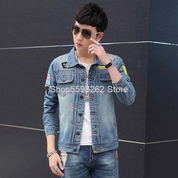 money cowboy jacket teenagers big size slim fit hole coat fashion, Black;brown
money cowboy jacket teenagers big size slim fit hole coat fashion, Black;brown