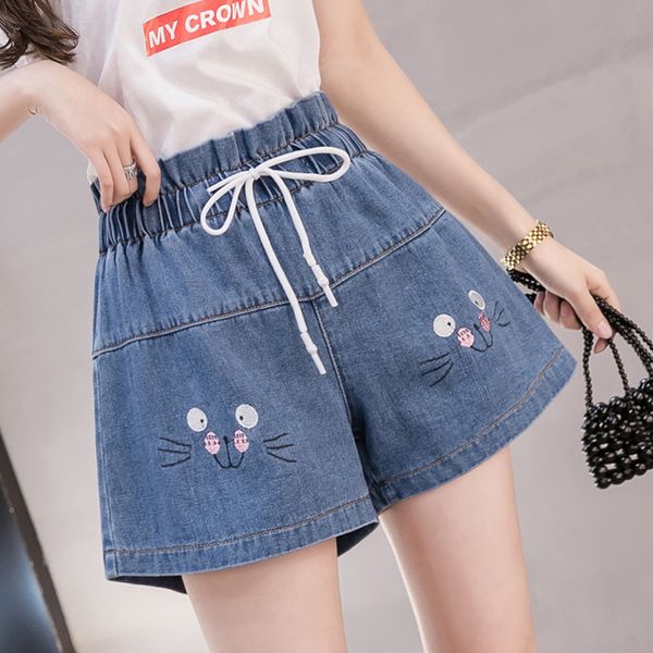 plus size summer cat embroidered short jeans denim shorts for women s m xl 2xl 3xl 4xl 5xl, White;black
plus size summer cat embroidered short jeans denim shorts for women s m xl 2xl 3xl 4xl 5xl, White;black