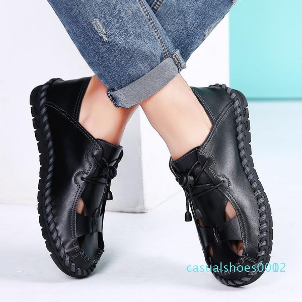 mens shoe summer slippers men genuine leather breathable sewing handmade sandals beach slippers sandalias hombre sandale hommes c02, Black
mens shoe summer slippers men genuine leather breathable sewing handmade sandals beach slippers sandalias hombre sandale hommes c02, Black