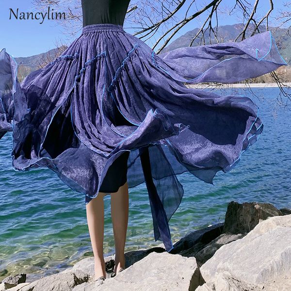 original design women's long skirt spring summer lady vacation bohemian skirks female brand skirt nancylim, Black
original design women's long skirt spring summer lady vacation bohemian skirks female brand skirt nancylim, Black