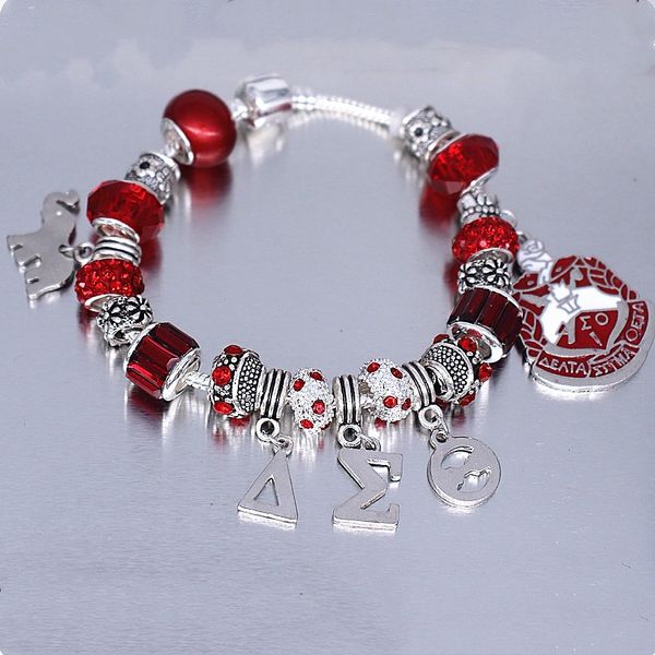 double nose greek letters dst delta sigma theta bracelets sorority european beads college students souvenir gifts jewelry, Golden;silver
double nose greek letters dst delta sigma theta bracelets sorority european beads college students souvenir gifts jewelry, Golden;silver