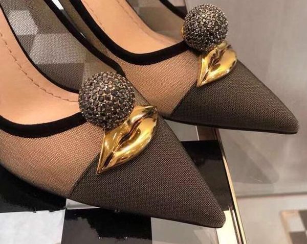 2019 spring summer women's mesh yarn lip drill pointed high heels sandals real leather 8cm high shoes size eur34-40, Black
2019 spring summer women's mesh yarn lip drill pointed high heels sandals real leather 8cm high shoes size eur34-40, Black