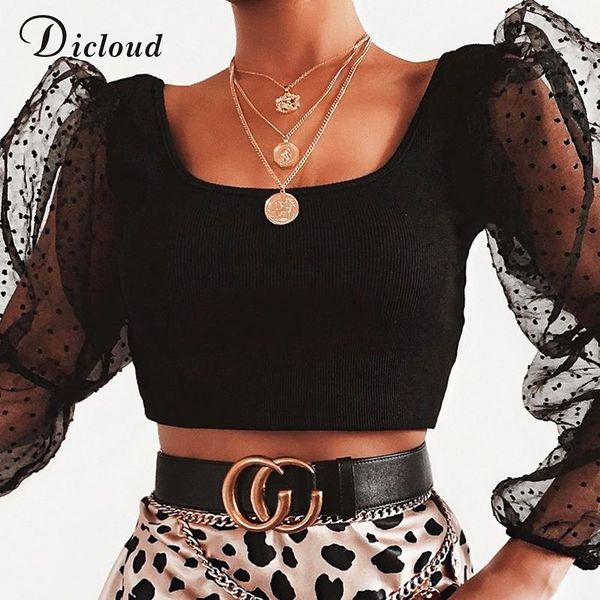dicloud mesh горошек рукав смотрите через короткие рубашки женщина sexy элегантного топ черные белые одежды 2020 весна, White
dicloud mesh горошек рукав смотрите через короткие рубашки женщина sexy элегантного топ черные белые одежды 2020 весна, White
