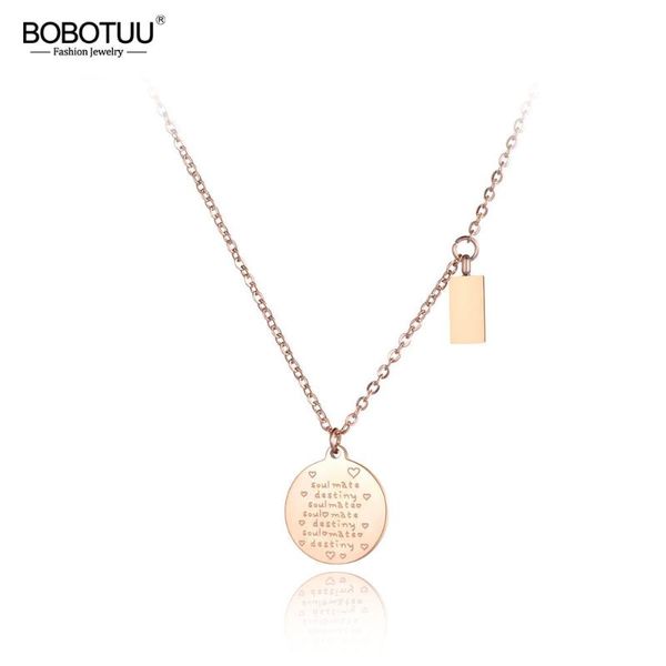 bobotuu bohemia stainless steel love tag pendant necklaces jewelry trendy rose gold chain chokers necklace for women bn19011, Silver
bobotuu bohemia stainless steel love tag pendant necklaces jewelry trendy rose gold chain chokers necklace for women bn19011, Silver