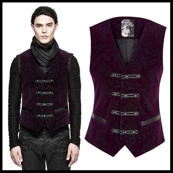 punk rave men's vest gothic streampunk steam pinup vest party cosplay costume vintage floral stage cosplay jacket waistcoat, Black;white
punk rave men's vest gothic streampunk steam pinup vest party cosplay costume vintage floral stage cosplay jacket waistcoat, Black;white