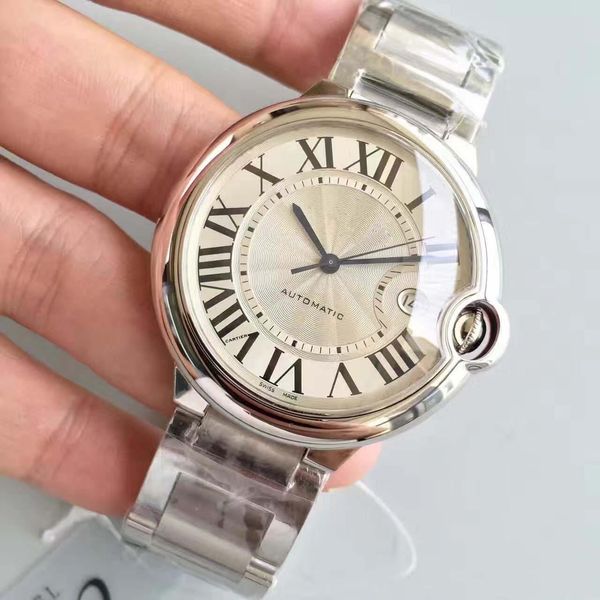 men watch car ballon w69012z4 series white 42mm calendar dial automatic mechanical stainless steel buckle sapphire male wrist watch, Slivery;brown
men watch car ballon w69012z4 series white 42mm calendar dial automatic mechanical stainless steel buckle sapphire male wrist watch, Slivery;brown