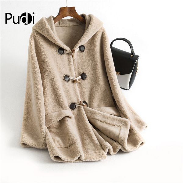 winter classic women 70% real wool hood horn buckle warm jacket sheep shearing girl fur coats lady long jacket overcoat oms02, Black
winter classic women 70% real wool hood horn buckle warm jacket sheep shearing girl fur coats lady long jacket overcoat oms02, Black