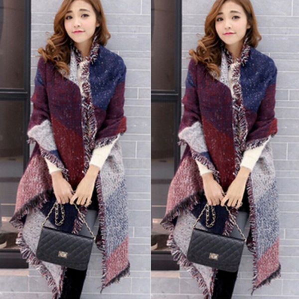 2019 winter warm fashion large scarves women's thick long cashmere winter wool blend soft plaid scarf shawl wrap plaid scarf, Blue;gray
2019 winter warm fashion large scarves women's thick long cashmere winter wool blend soft plaid scarf shawl wrap plaid scarf, Blue;gray